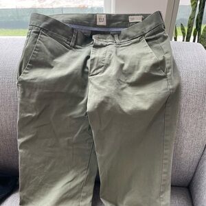 Olive green slim fit pants